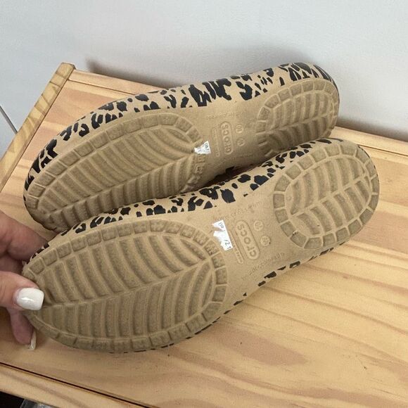 Women’s Crocs Size 10 Kadee Animal Print Leopard Slip-on Ballet Flat Shoes - Picture 9 of 9